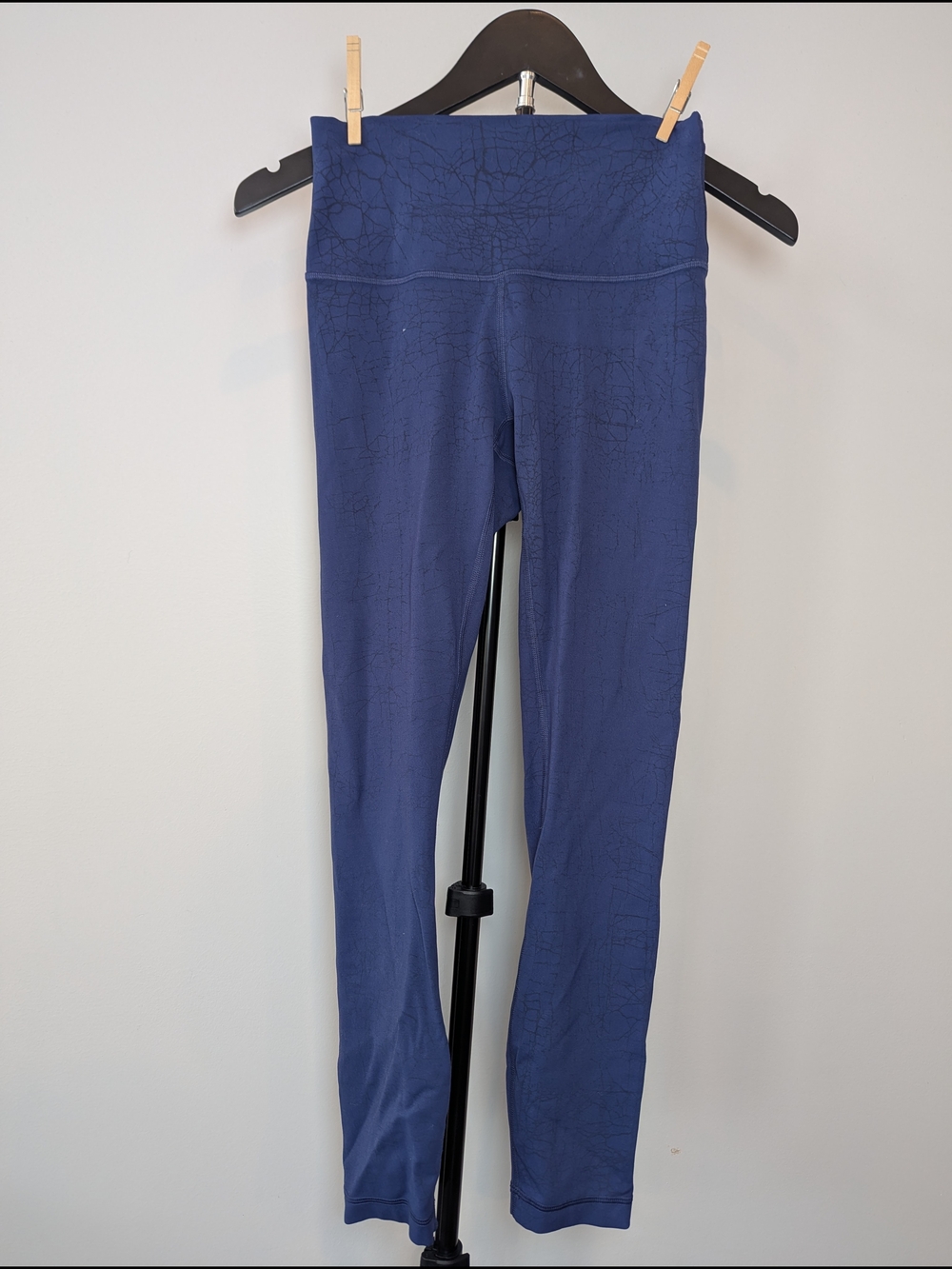 Lululemon Women's Size 4 Wunder Train High-Rise Tight 25" True Navy Blue Crackle